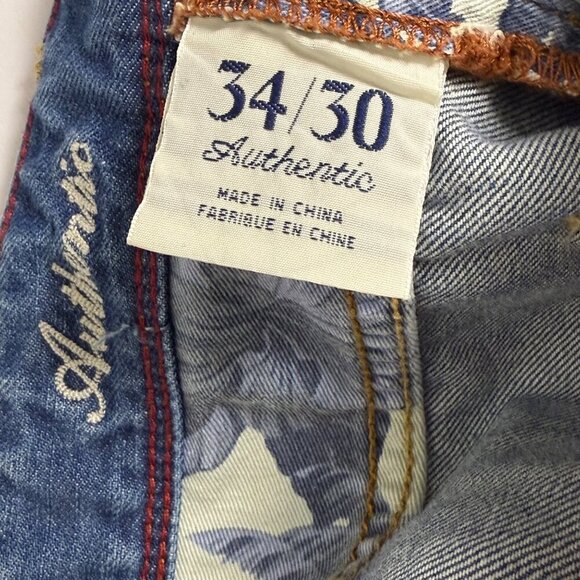 Tommy Bahama Jeans Mens Sz 34x30 Authentic Straight Sand Drifter Denim (33x27) - Picture 8 of 11